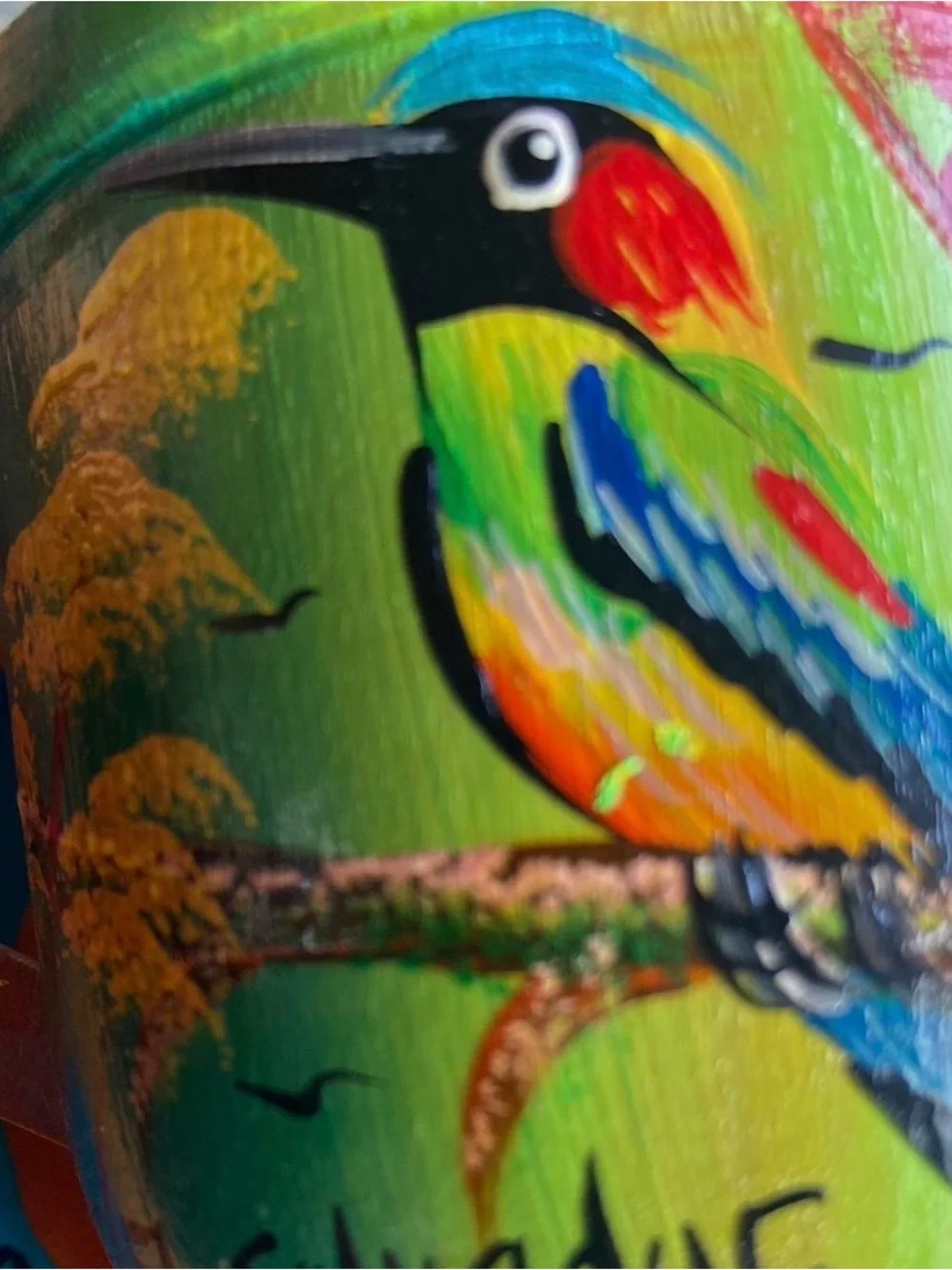 Handmade vibrant hand